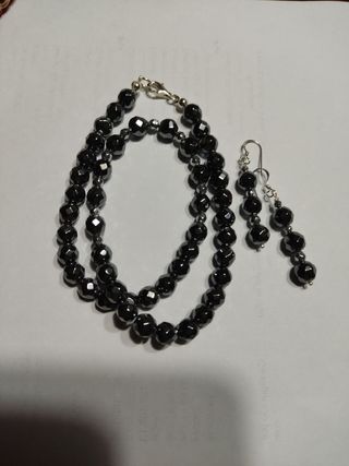 COLLAR HEMATITES FACETADO