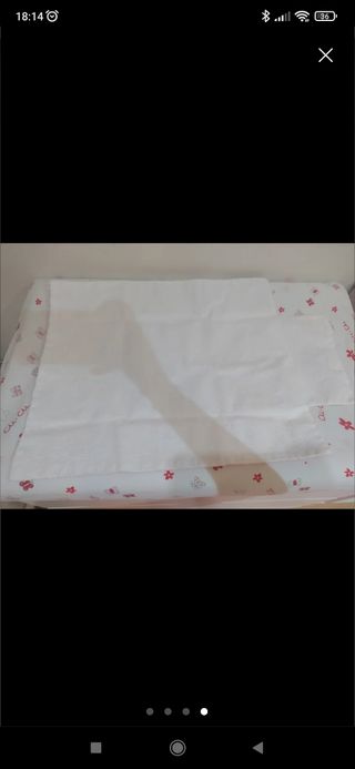 Porta toallitas y pañales + cambiador