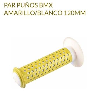 Puños bmx estilo vintage amarillo/blanco