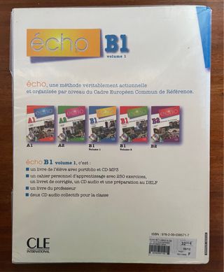 Libro de Francés Écho B1 1 bachiller + CD