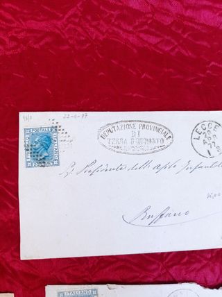 Lettere francobolli su buste antichi