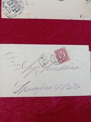 Lettere francobolli su buste antichi