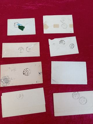 Lettere francobolli su buste antichi