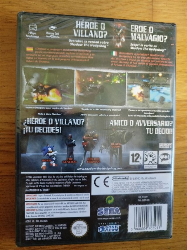 Shadow the hedgehog gamecube precintado