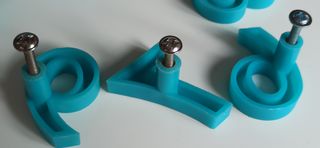 Tiradores de números Flax Ikea azul claro