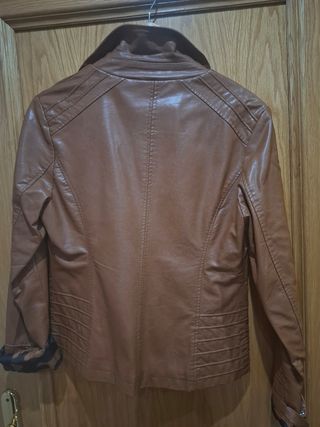 Cazadora Polipiel marron talla M