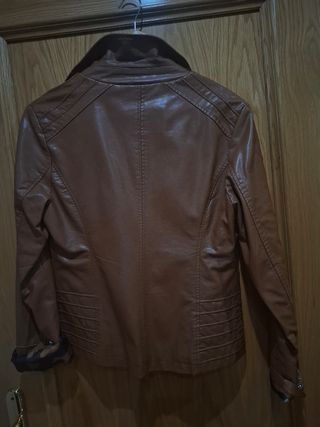 Cazadora Polipiel marron talla M