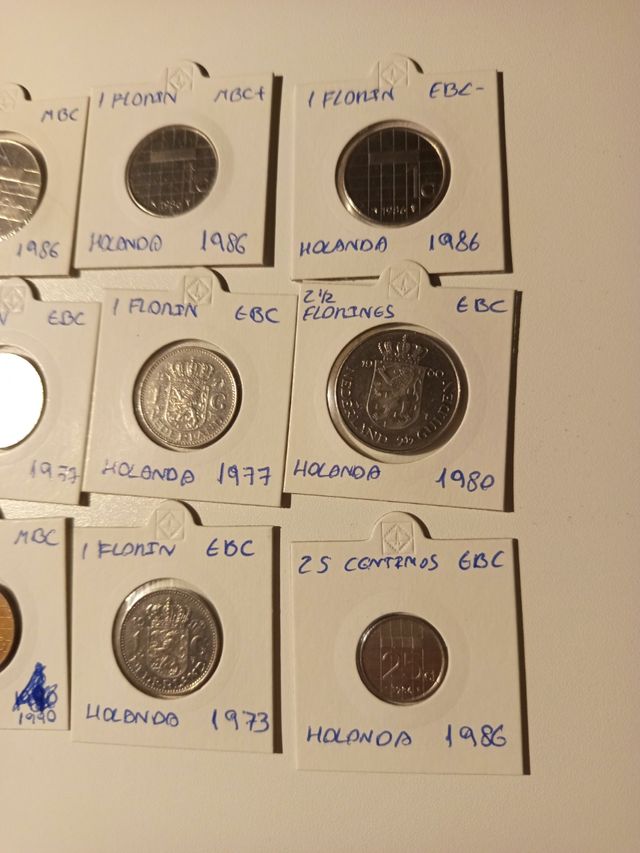 9 Monedas Holanda florines