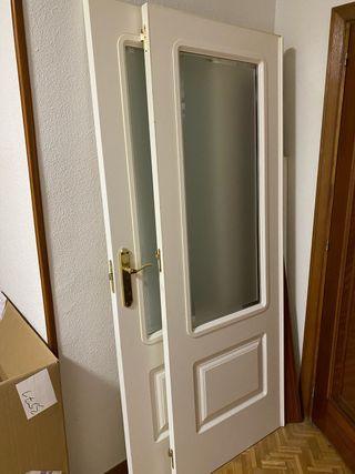 PUERTA DOBLE BLANCA LACADA SALON