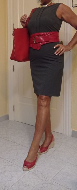 Vestido o falda pichi gris otoño invierno