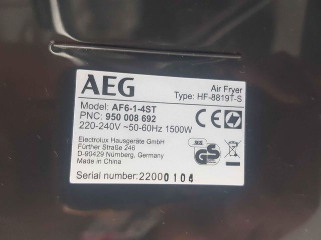 Freidora de aire Air Fryer AEG
