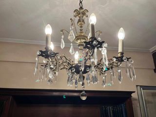 Lampara de colgar con lágrimas cristal