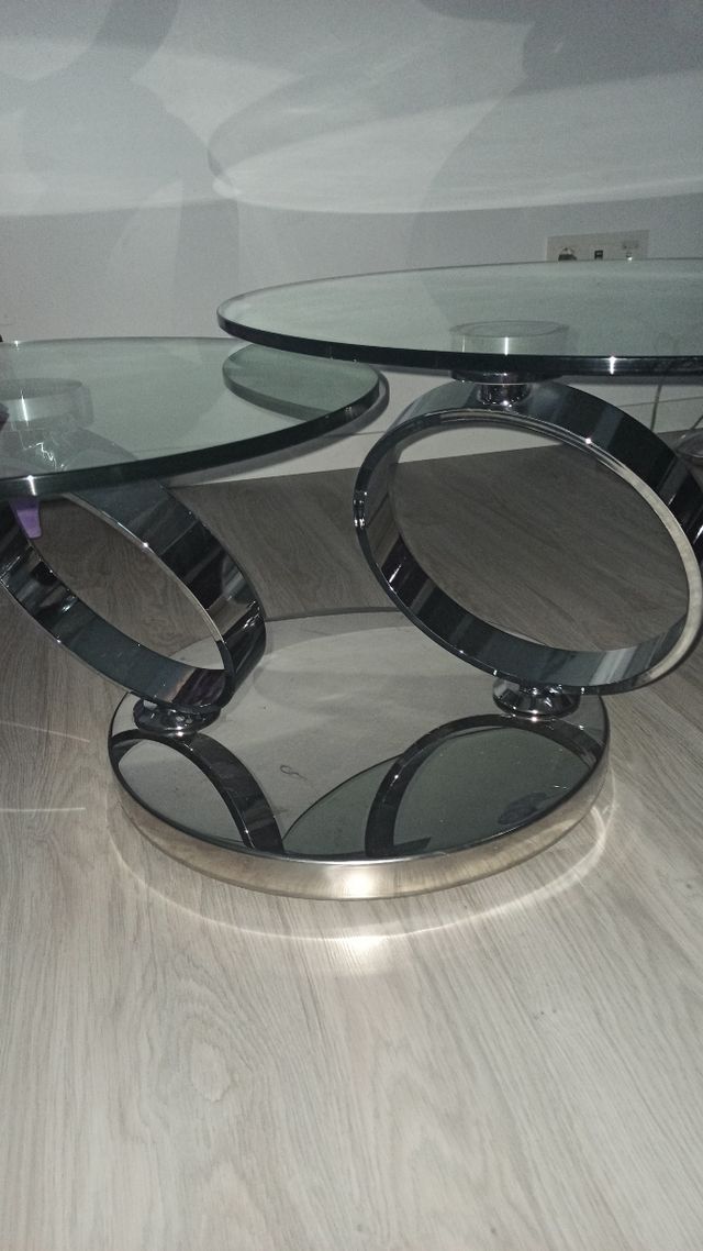 Mesa cristal centro de salon