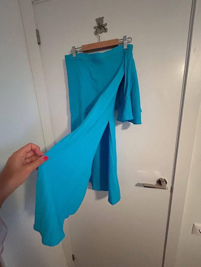 Falda sfera azuk turquesa