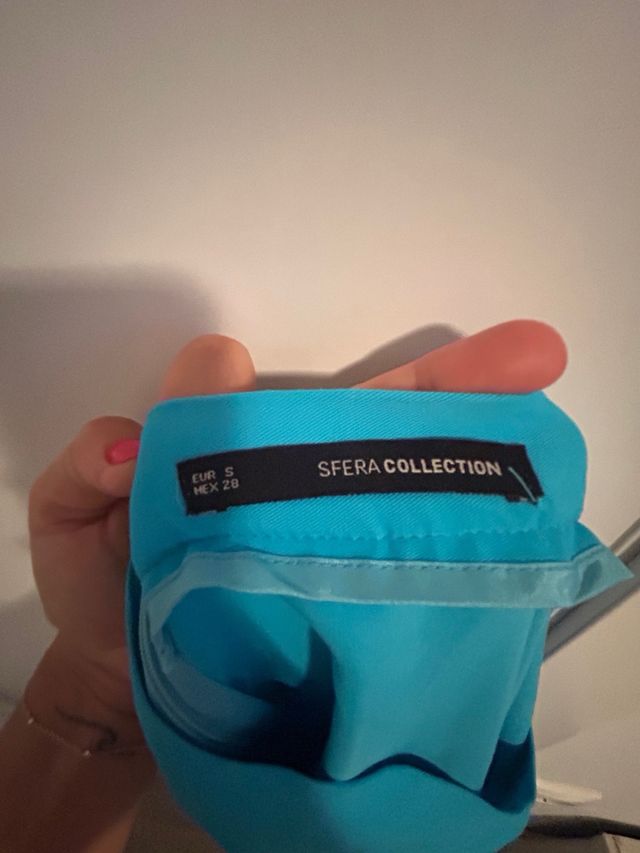 Falda sfera azuk turquesa