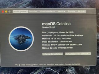 iMac 27" Finales 2012