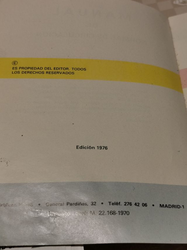 Manual de circulación. ANTIGUO