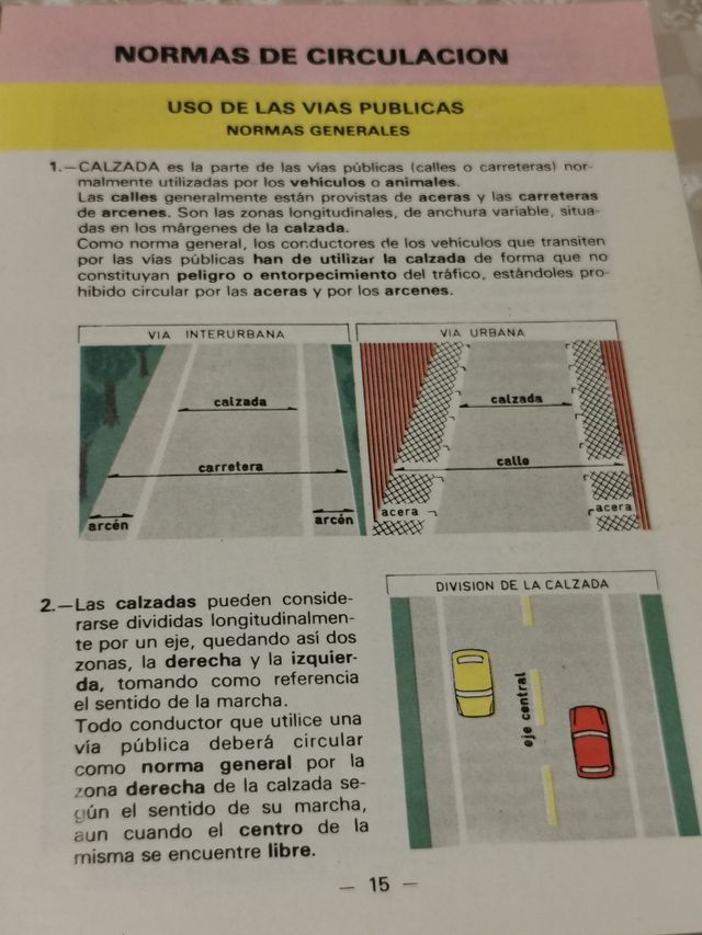 Manual de circulación. ANTIGUO