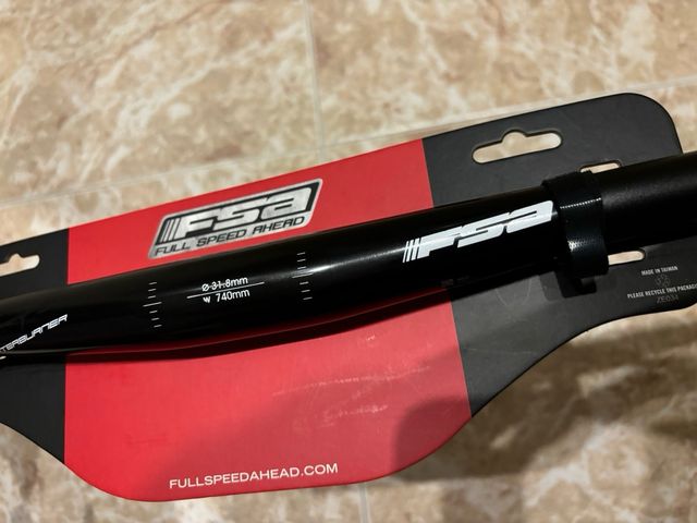 Manillar FSA Afterburner Flat 31.8x740 mm Aluminio