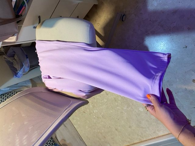 pantalones morados campana