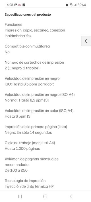 HP Officejet 3833 con regalo 2 cartuchos color.