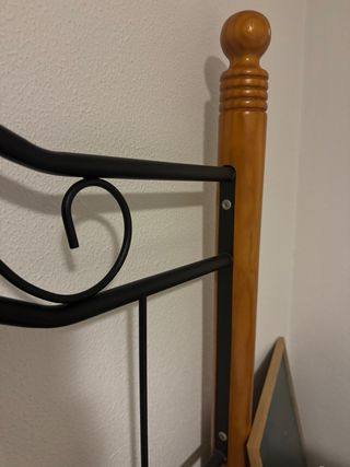 Cabecero forja y madera cama nuevo