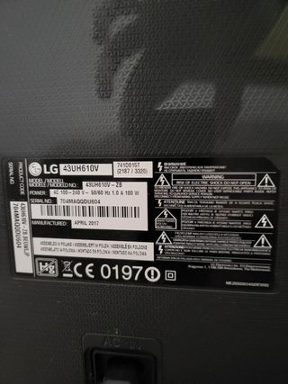 Smart TV LG 43 Pulgadas