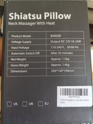 Cuscino shiatsu Tawak