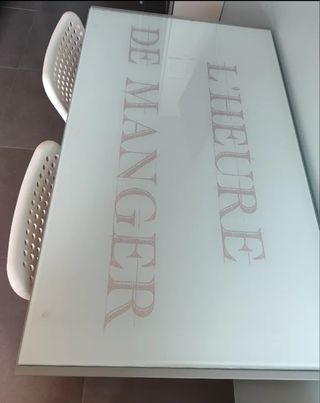 Mesa de acero para la cocina