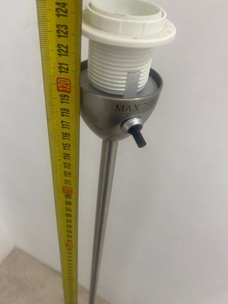 Lampara de pie plata
