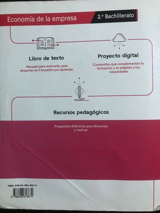 Libro de 2º de Bach Economia de la empresa