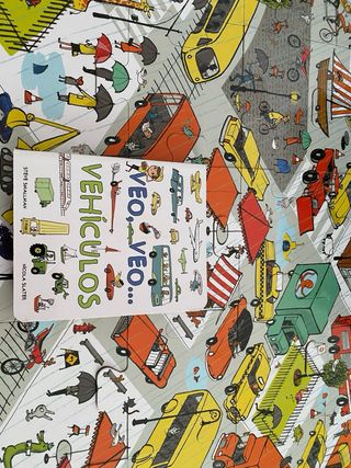 Puzzle coches piezas grande más cuento