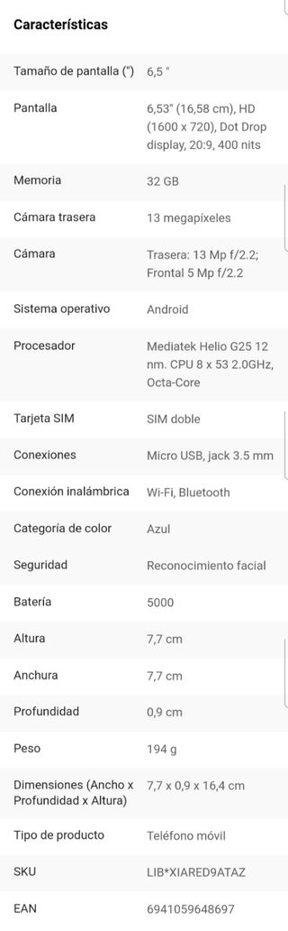 3 TELÉFONOS XIAOMI REDMI 9AT