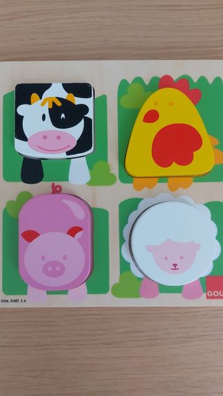 Puzzle granja tela