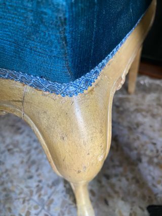 Espectacular silla descalzadora isabelina luis XVI