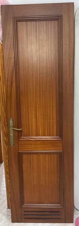 Puerta madera baño 201 x 64 cm