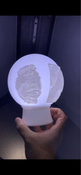 Lampada Oceania Disney stampata in 3D