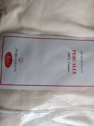 Lenzuola matrimoniali cotone percalle liabel