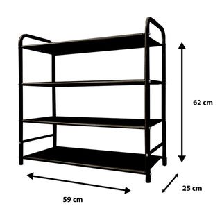 Zapatero 16 Pares Metálico Negro NUEVO!