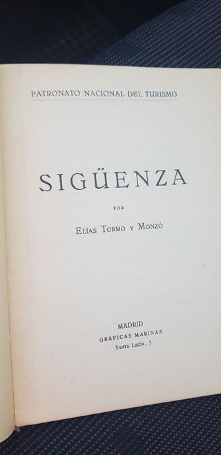 Guia turística Sigüenza 1930