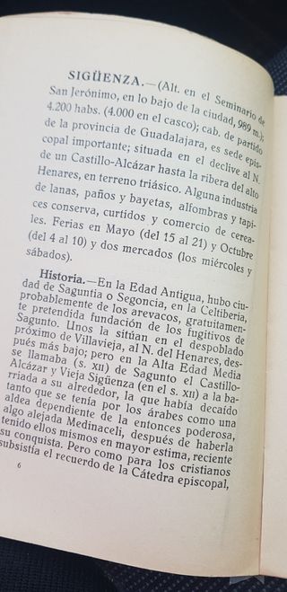 Guia turística Sigüenza 1930