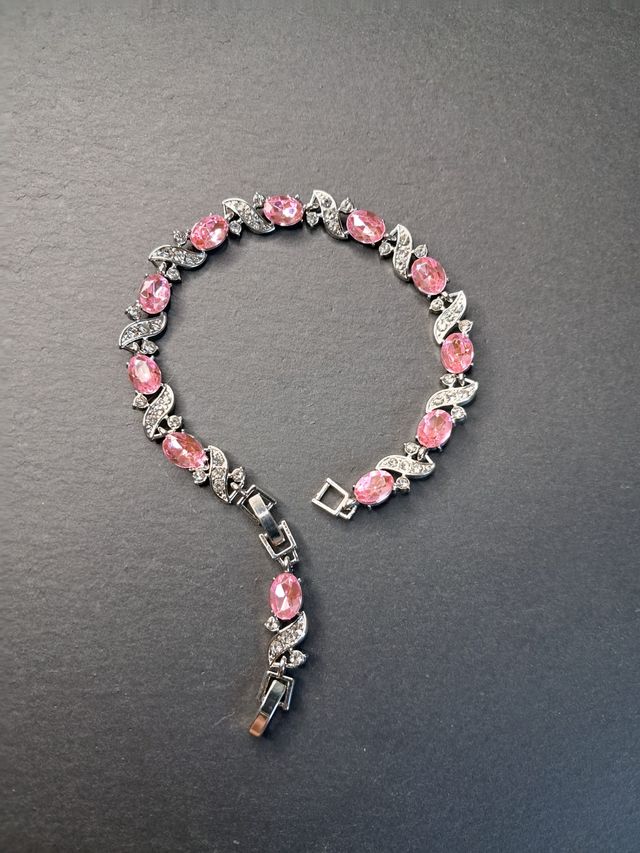 LOTE 3: 4 PULSERAS DE CIRCONITAS BLANCAS/COLOR