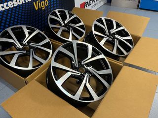 kit llantas look brescia 18 y 19 5x112 negro+pulid