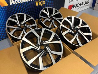 kit llantas look brescia 18 y 19 5x112 negro+pulid