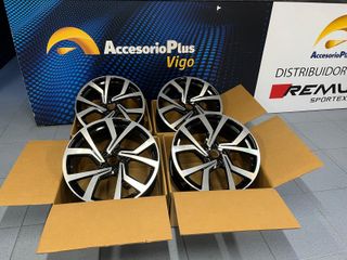 kit llantas look brescia 18 y 19 5x112 negro+pulid