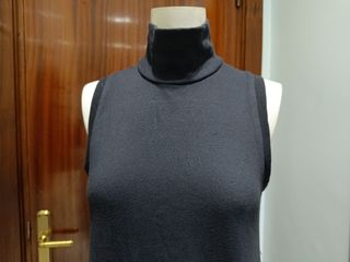 Vestido Negro con plumas de Marabú 