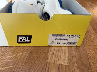 Zuecos de trabajo fal levante blanco; Dian negro