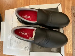 Zuecos de trabajo fal levante blanco; Dian negro