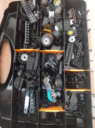 Lego lote, piezas azules