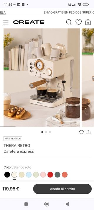 Cafetera Create Thera Retro